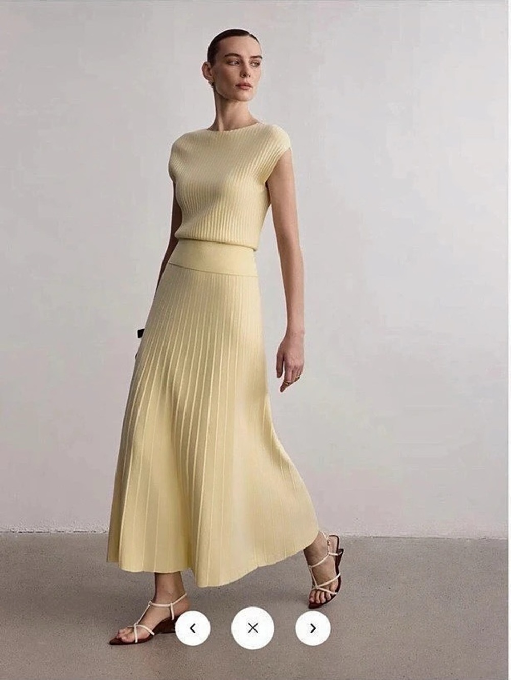 Commence Two-Piece Knit Set - Yellow